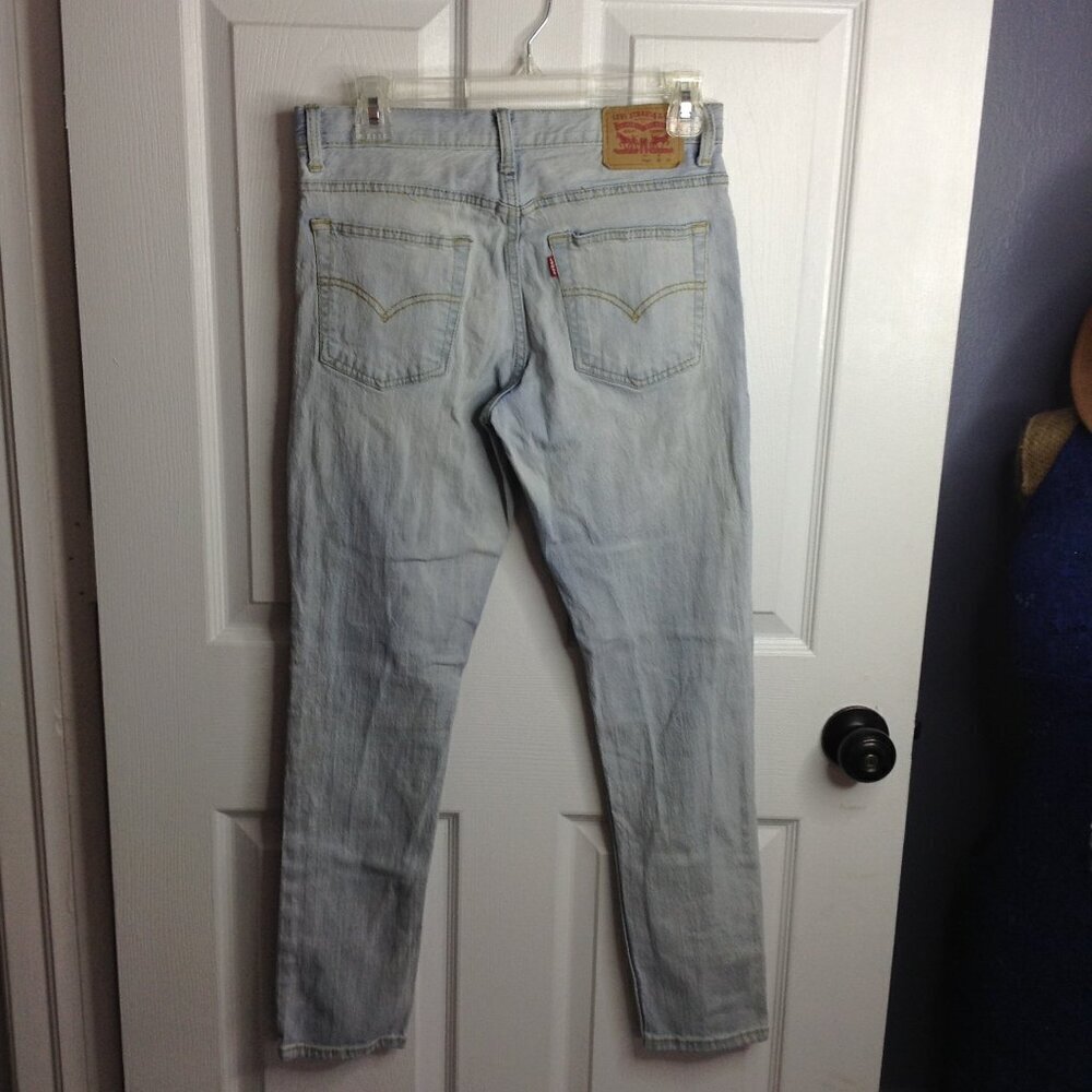 2018 Levi's 501 Skinny; 16 regular, Youth, Denim Jeans, Y2K, Light wash, Boho - Picture 2 of 6